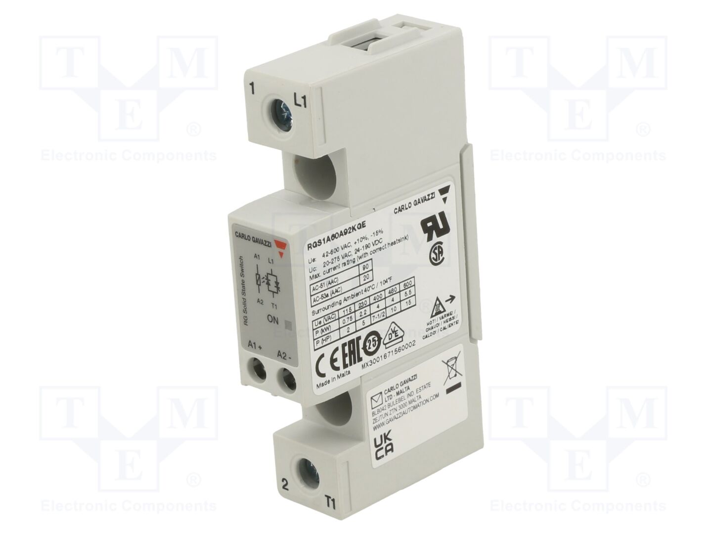 CARLO GAVAZZI RGS1A60A92KGE Puolijohderele 90A