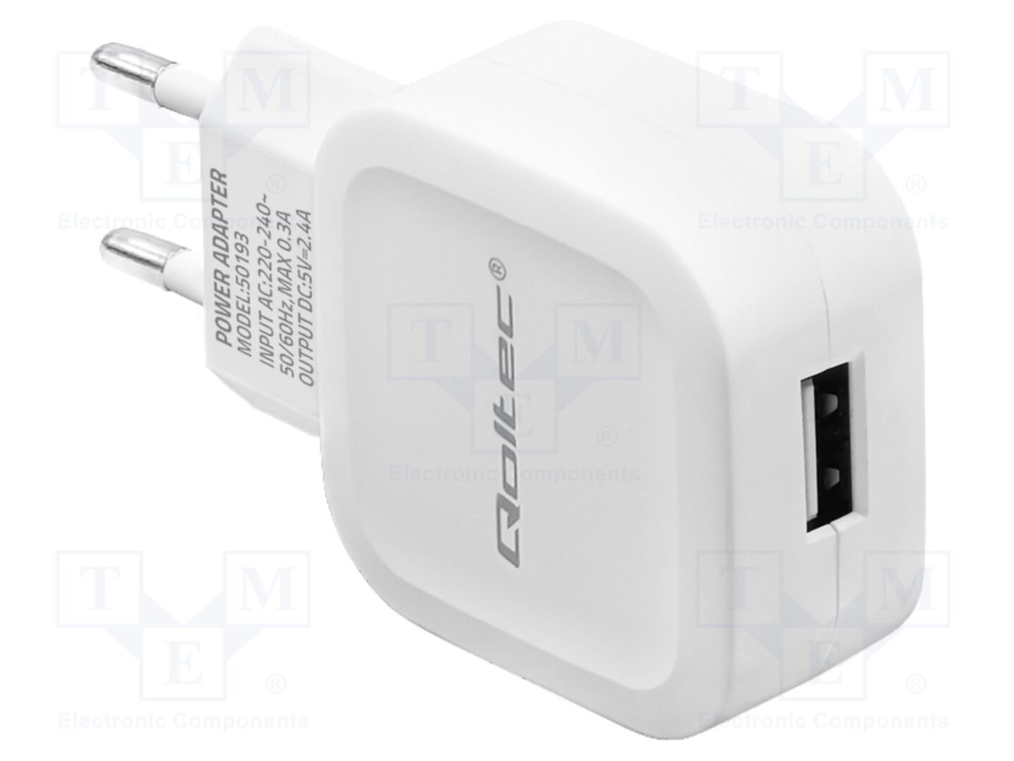 QOLTEC 50193 Kytkinlähde 5VDC 2.4A 12W USB