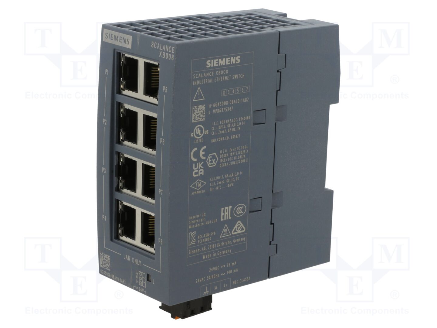 SIEMENS 6GK5008-0BA10-1AB2 Ethernet-kytkin 24VDC