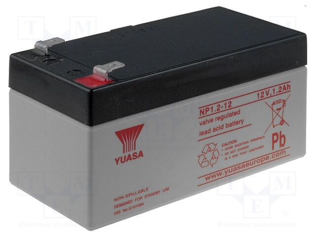 YUASA ACCU-HP1.2-12/Y Lyijyakku 12V 1.2Ah
