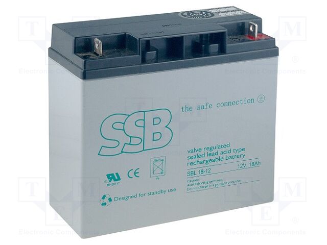 SSB ACCU-HP18-12SL Lyijyakku 12V 18Ah AGM