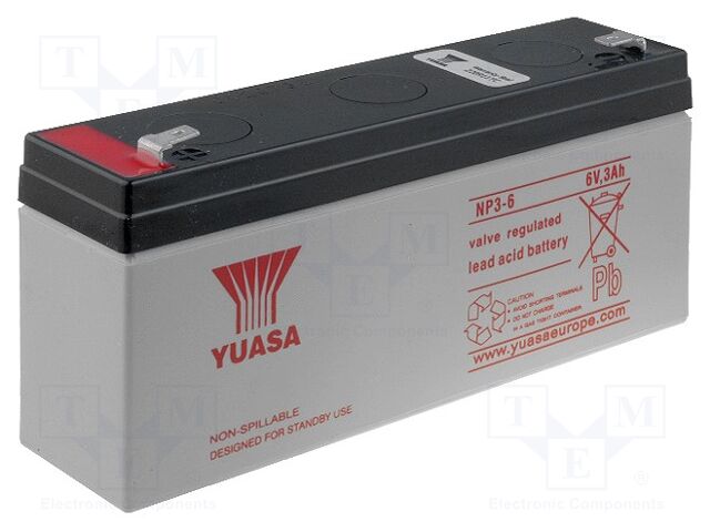 YUASA ACCU-HP3-6/Y Akku 6V 3Ah AGM