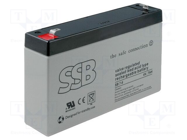 SSB ACCU-HP7-6/S Lyijyakku 6V 7Ah AGM