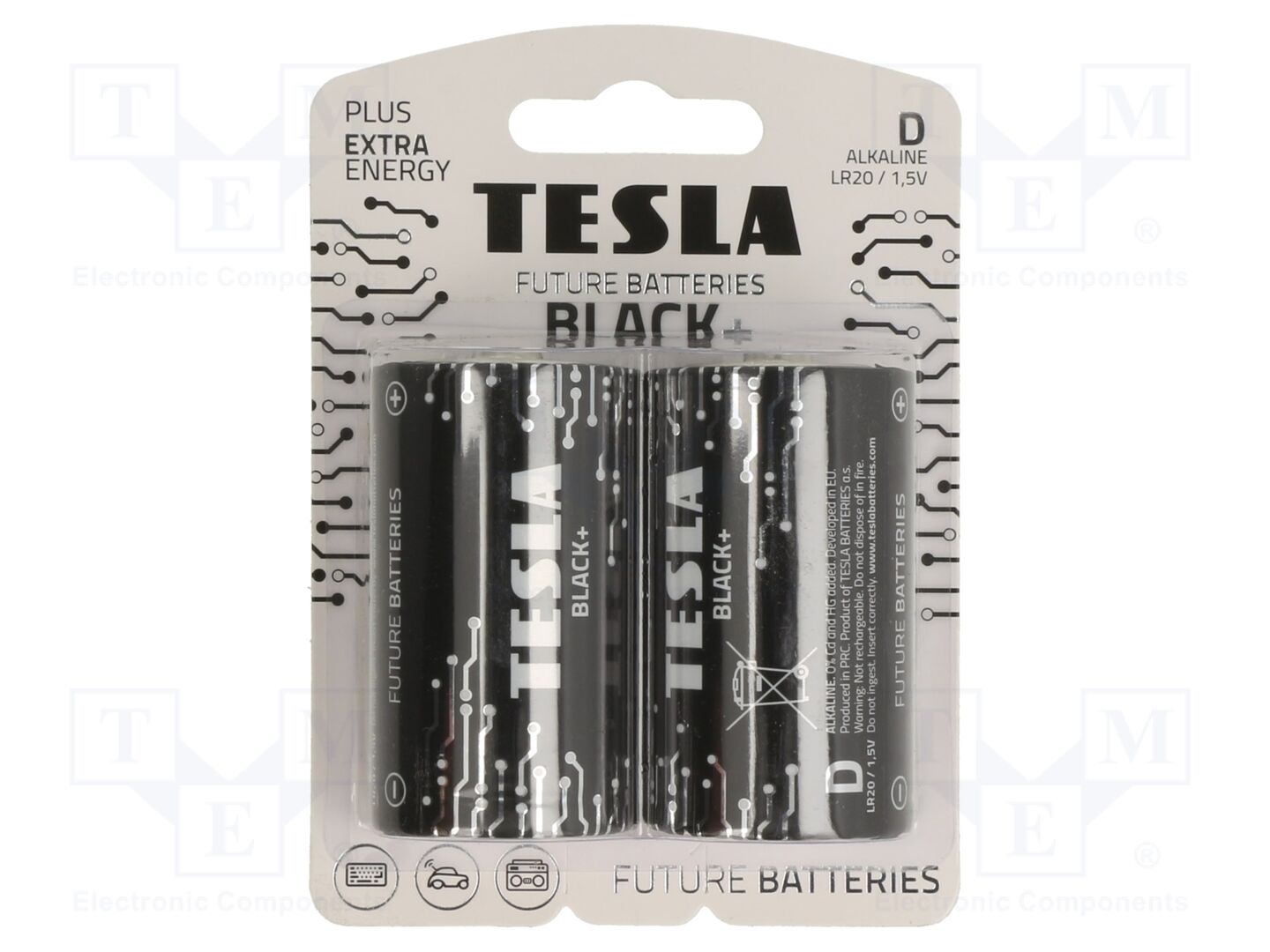 TESLA BATTERIES BAT-LR20B/TESLA-B2 Alkaliparisto 1.5V