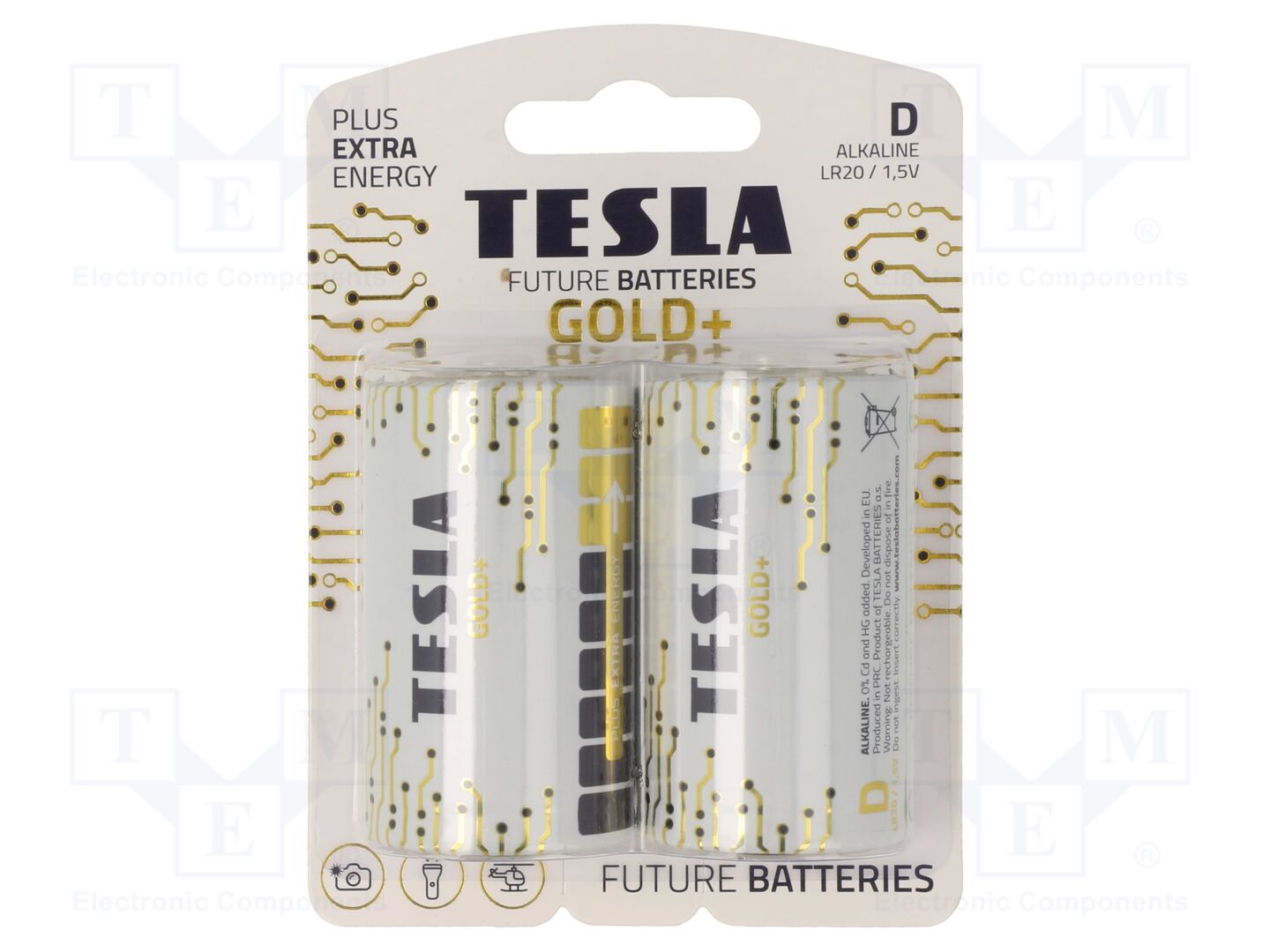 TESLA BATTERIES BAT-LR20G/TESLA-B2 Alkaliparisto 1.5V
