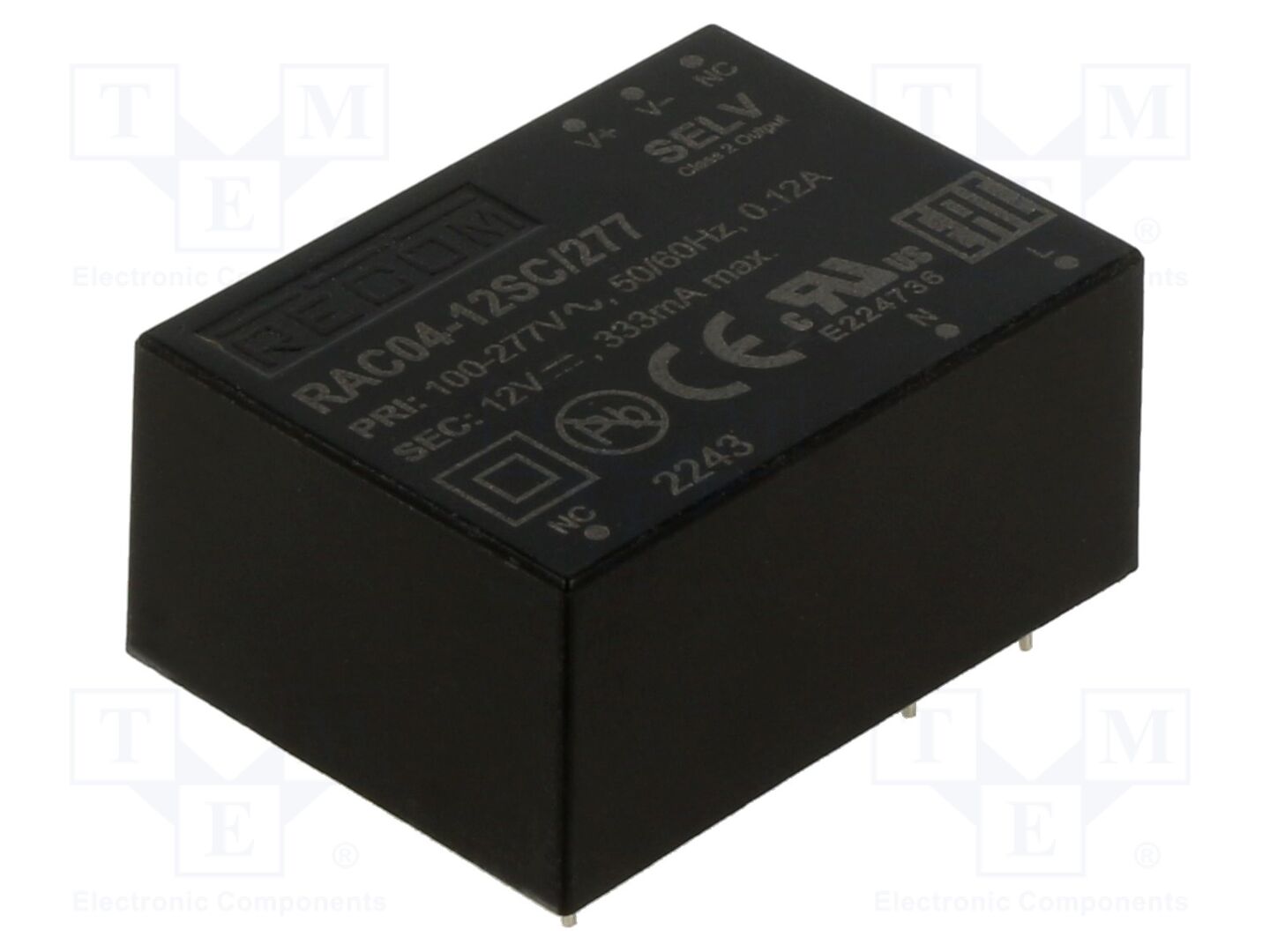 RECOM RAC04-12SC/277 AC/DC-muunnin 4W