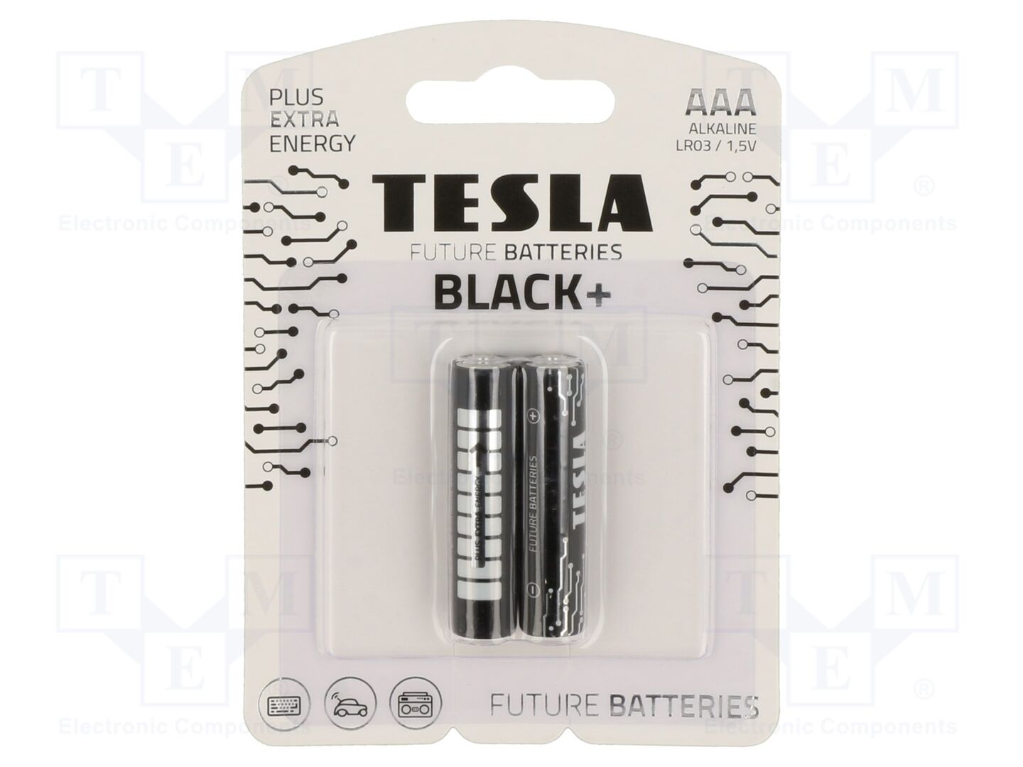 TESLA BATTERIES BAT-LR03B/TESLA-B2 Alkaliparisto 1.5V (50 kpl erä)