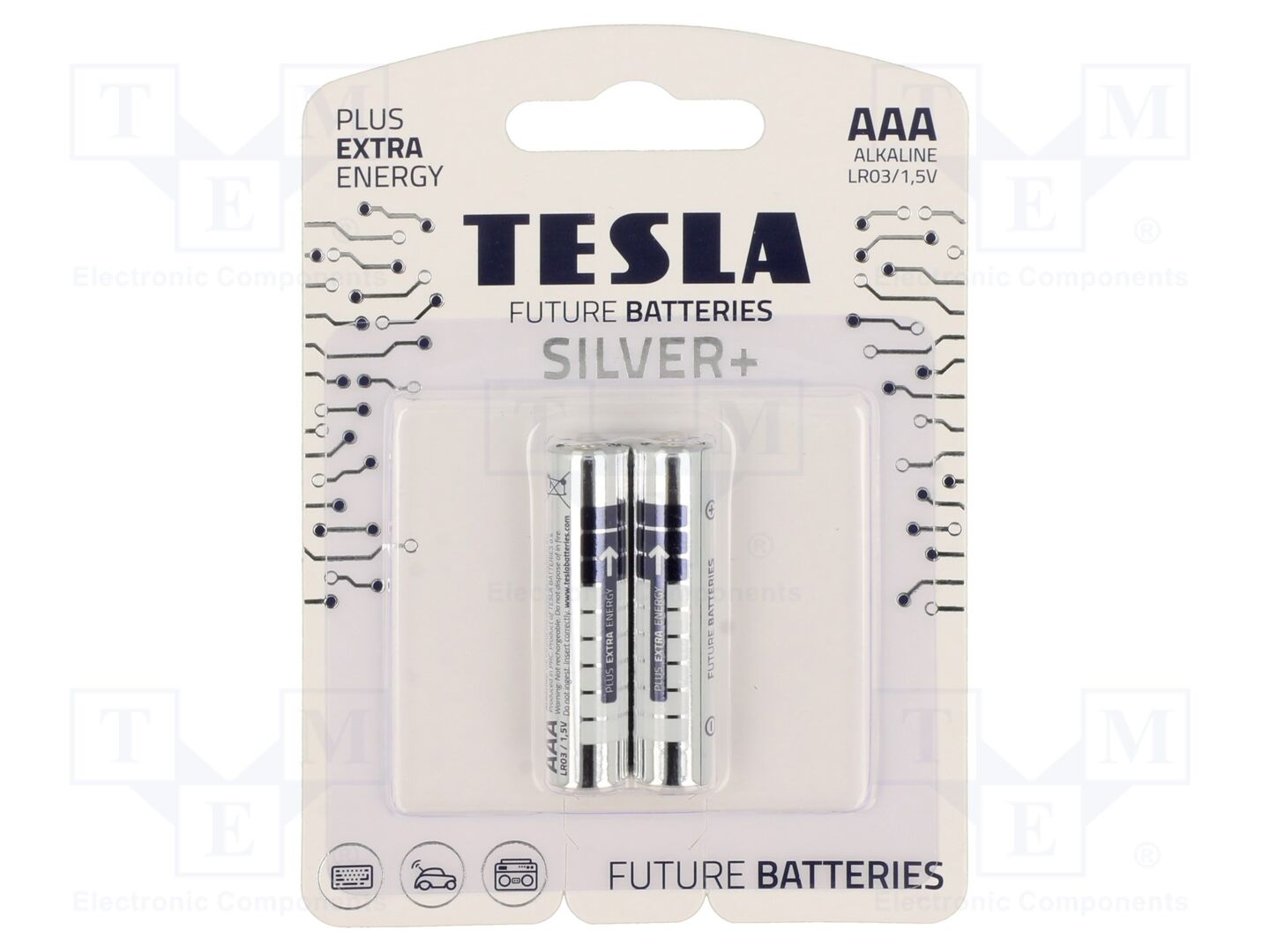 TESLA BATTERIES BAT-LR03S/TESLA-B2 Paristo 1.5V (50 kpl erä)