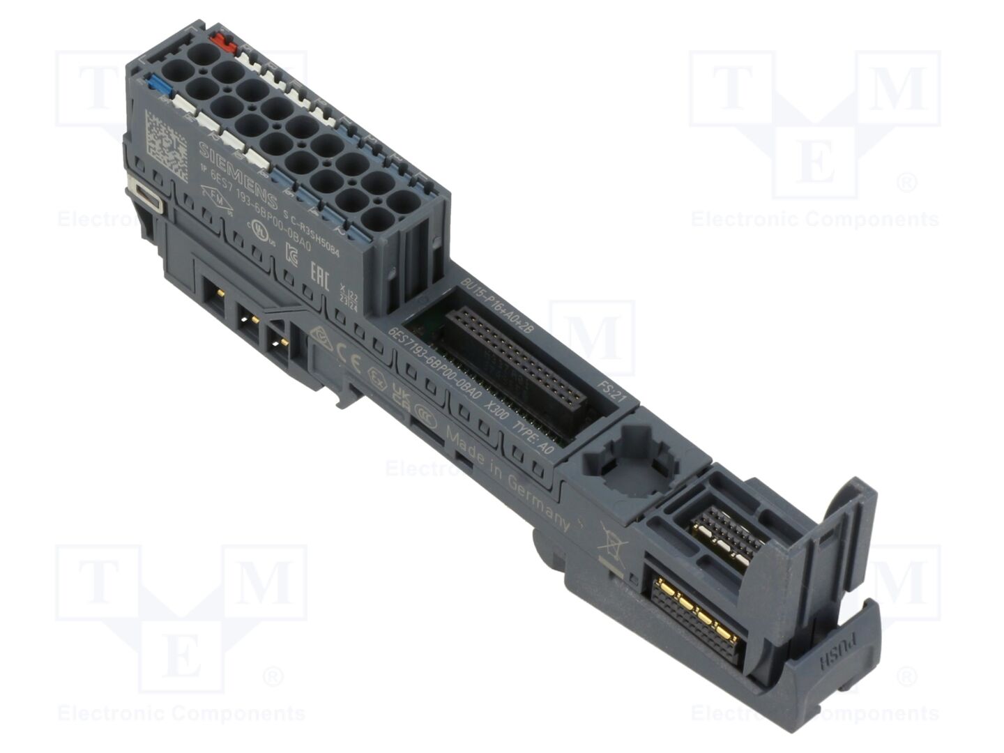 SIEMENS 6ES7193-6BP00-0BA0 Automaatiomoduulin kanta 48.47g