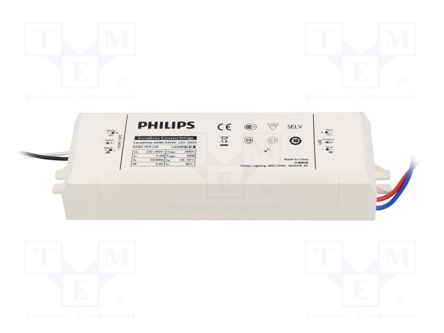 PHILIPS CERTADRIVE 60W 24VDC Kytkentäsähkönsyöttö LED-sovelluksille 220/240VAC