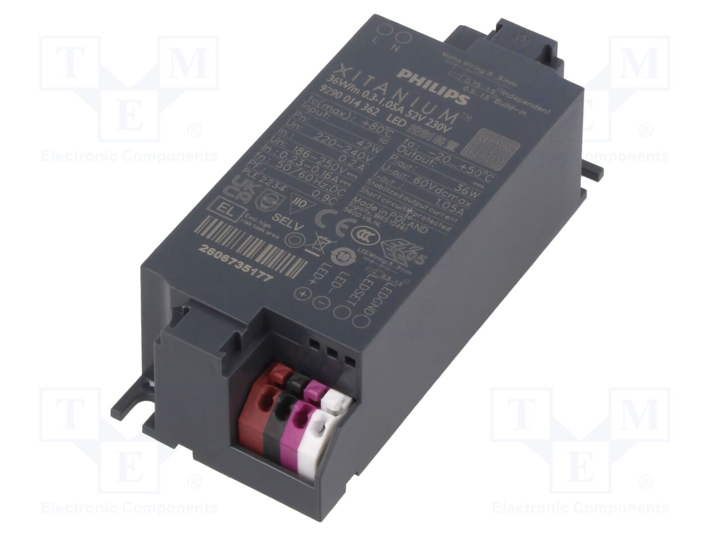 PHILIPS XITANIUM 36W LED-virtalähde 52V 1050mA IP20