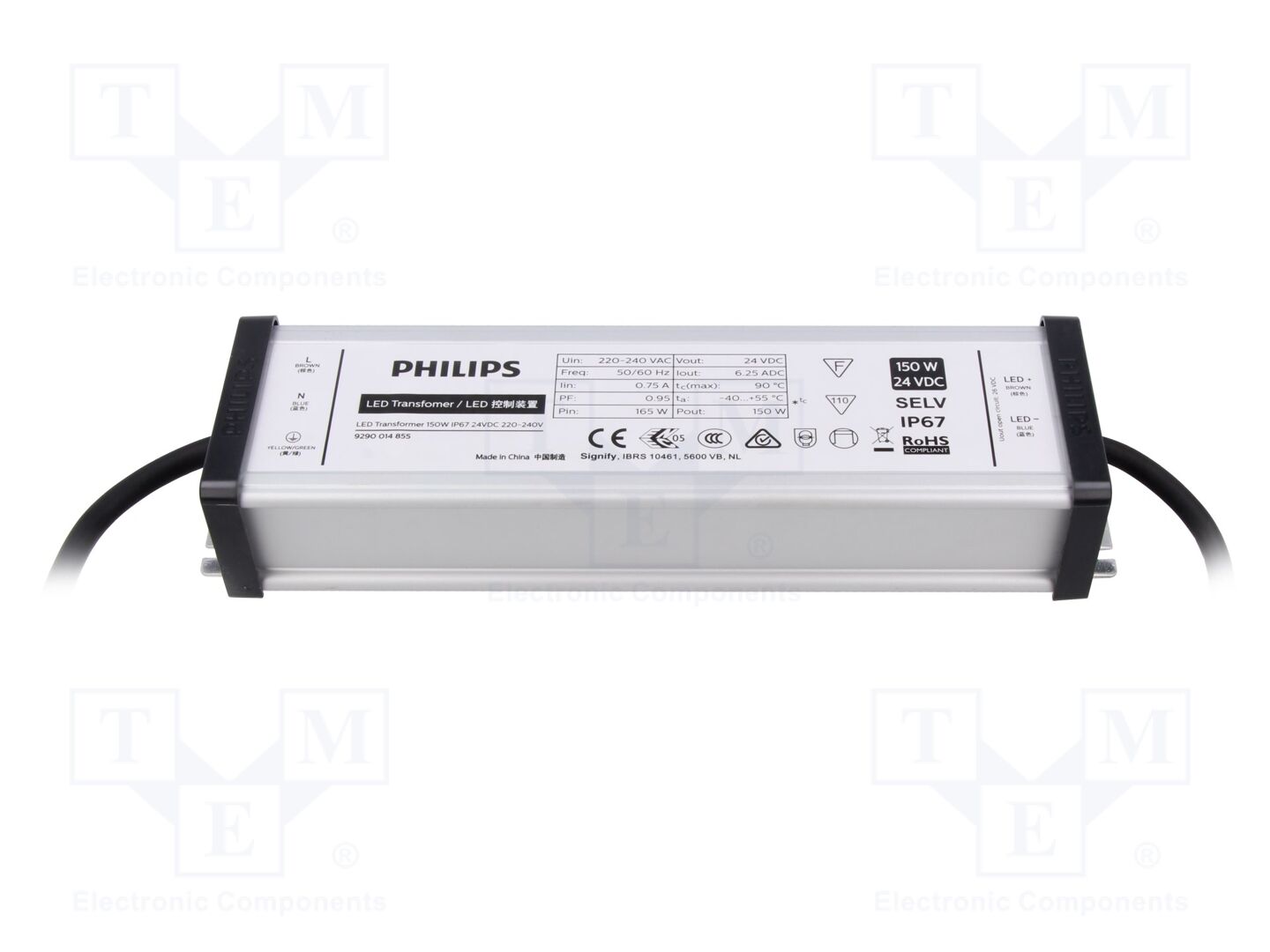 PHILIPS LED TRANSFORMER 150W IP67 24VDC 220-240V Muuntaja