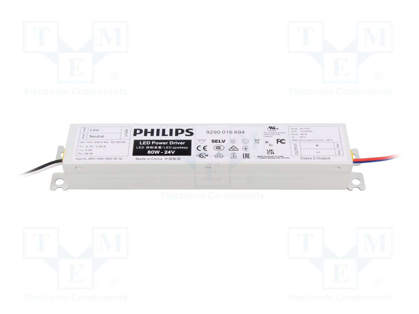 PHILIPS LED POWER DRIVER 80W 24V 120-240V Kytkentäsähkönsyöttö