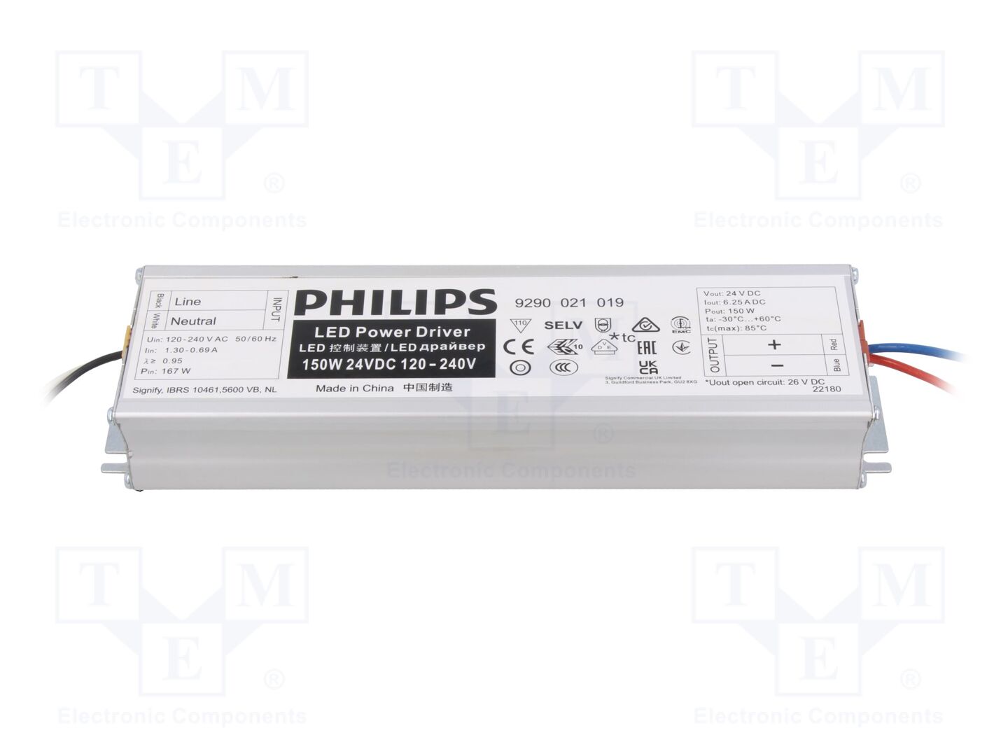 PHILIPS LED POWER DRIVER 150W 24VDC 120-240V Kytkentäsähkönsyöttö