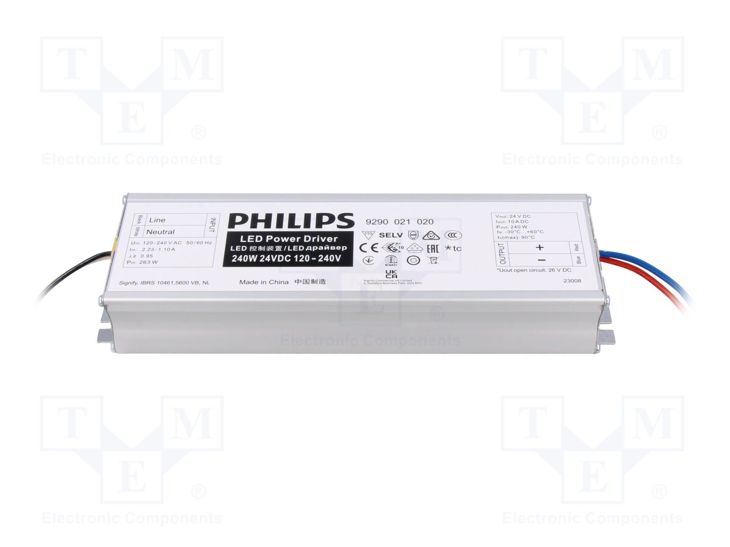 PHILIPS LED POWER DRIVER 240W 24VDC 120-240V Kytkentäsähkönsyöttö