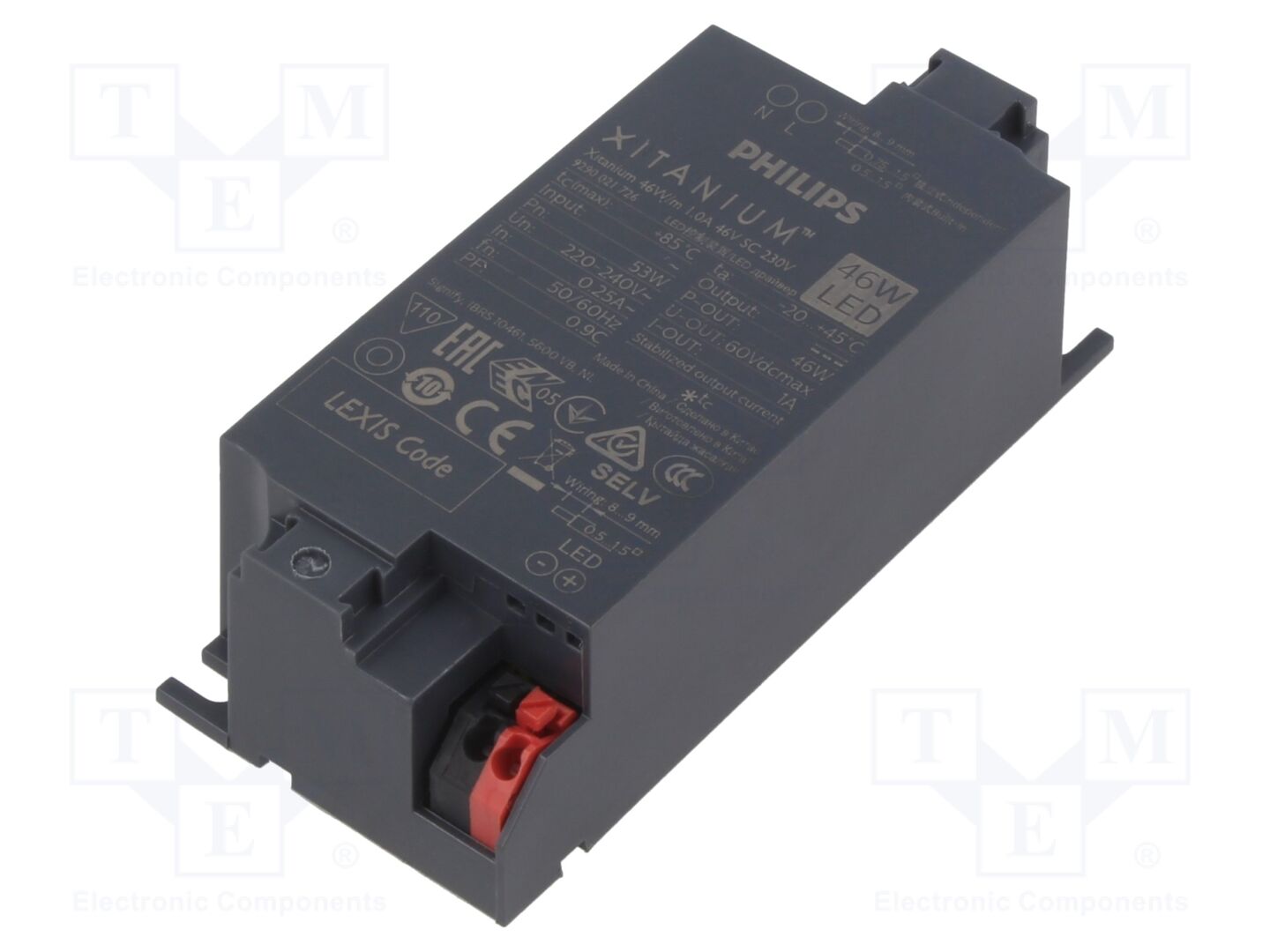 PHILIPS XITANIUM 46W/M 1.0A Kytkentäsähköinen LED-virtalähde 46V 1000mA