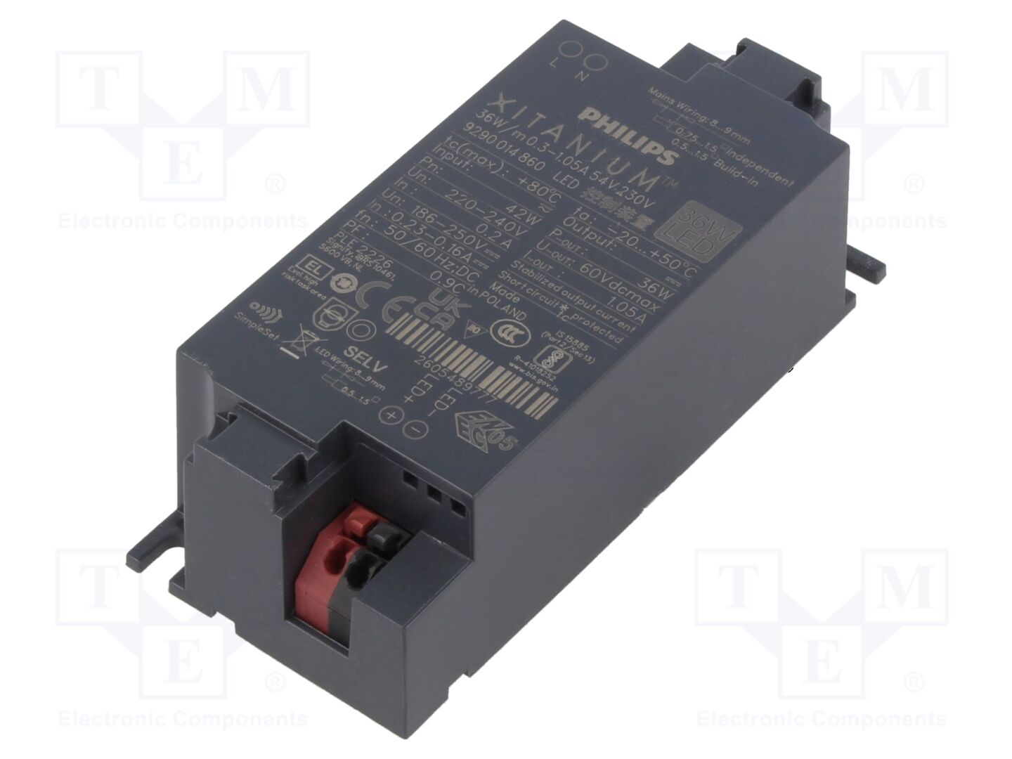 PHILIPS XITANIUM 36W/M LED-virtalähde 54V 230V 300-1050mA IP20