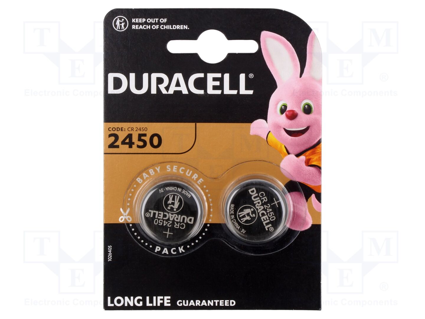 DURACELL BAT-CR2450/DR-B2 Litiumparisto 3V