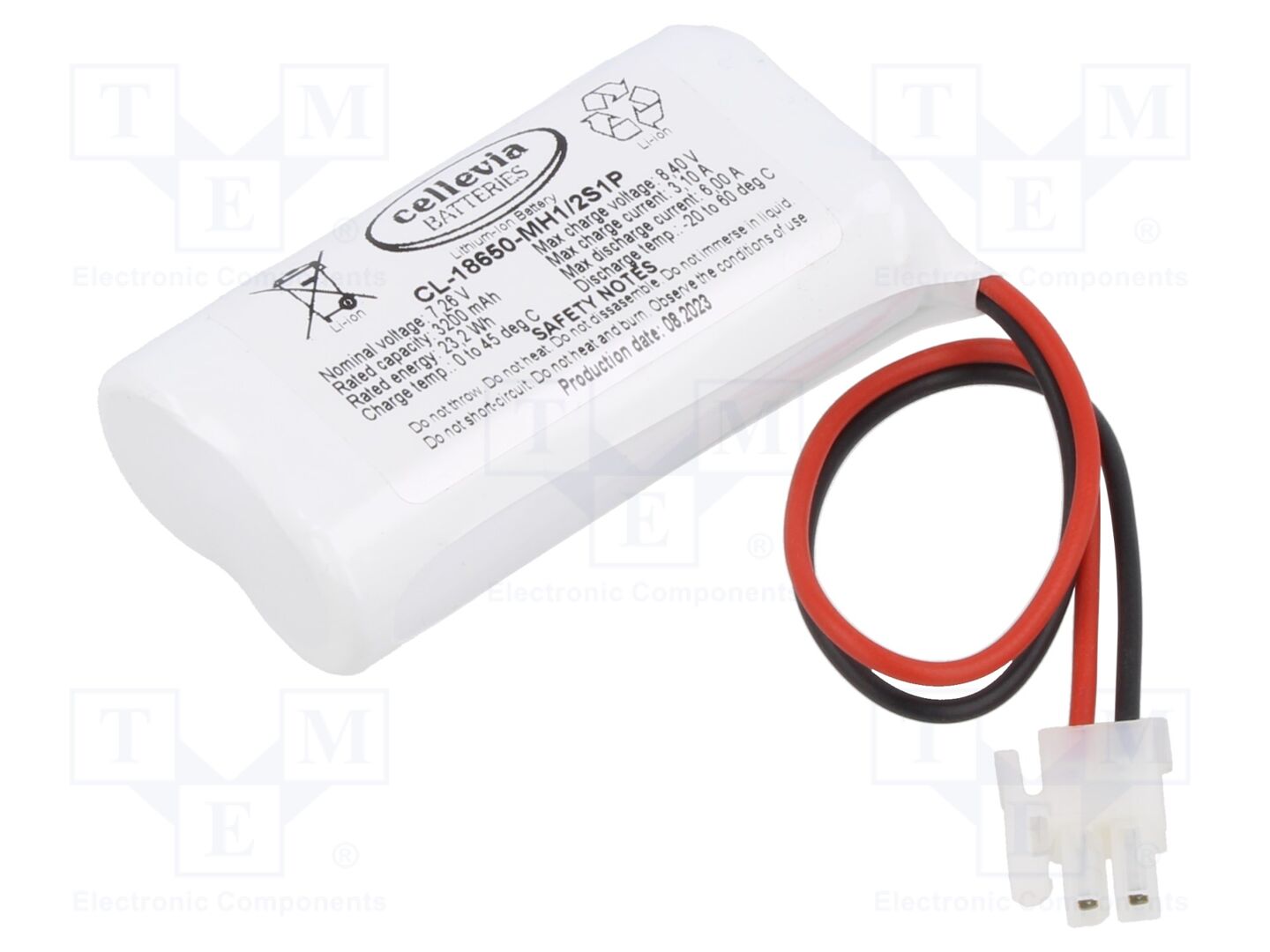 CELLEVIA BATTERIES CL-18650-MH1/2S1P Li-Ion akku 7.26V 3200mAh