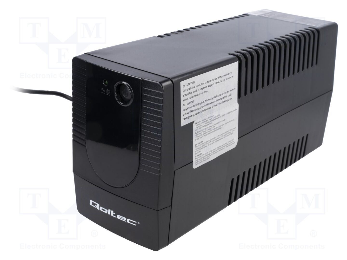 QOLTEC 53774 UPS-laite 600W 1kVA 220-230V Schuko