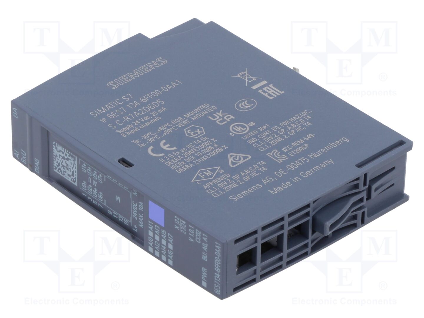 SIEMENS 6ES7134-6FF00-0AA1 Automaatiomoduuli Analog in: 8