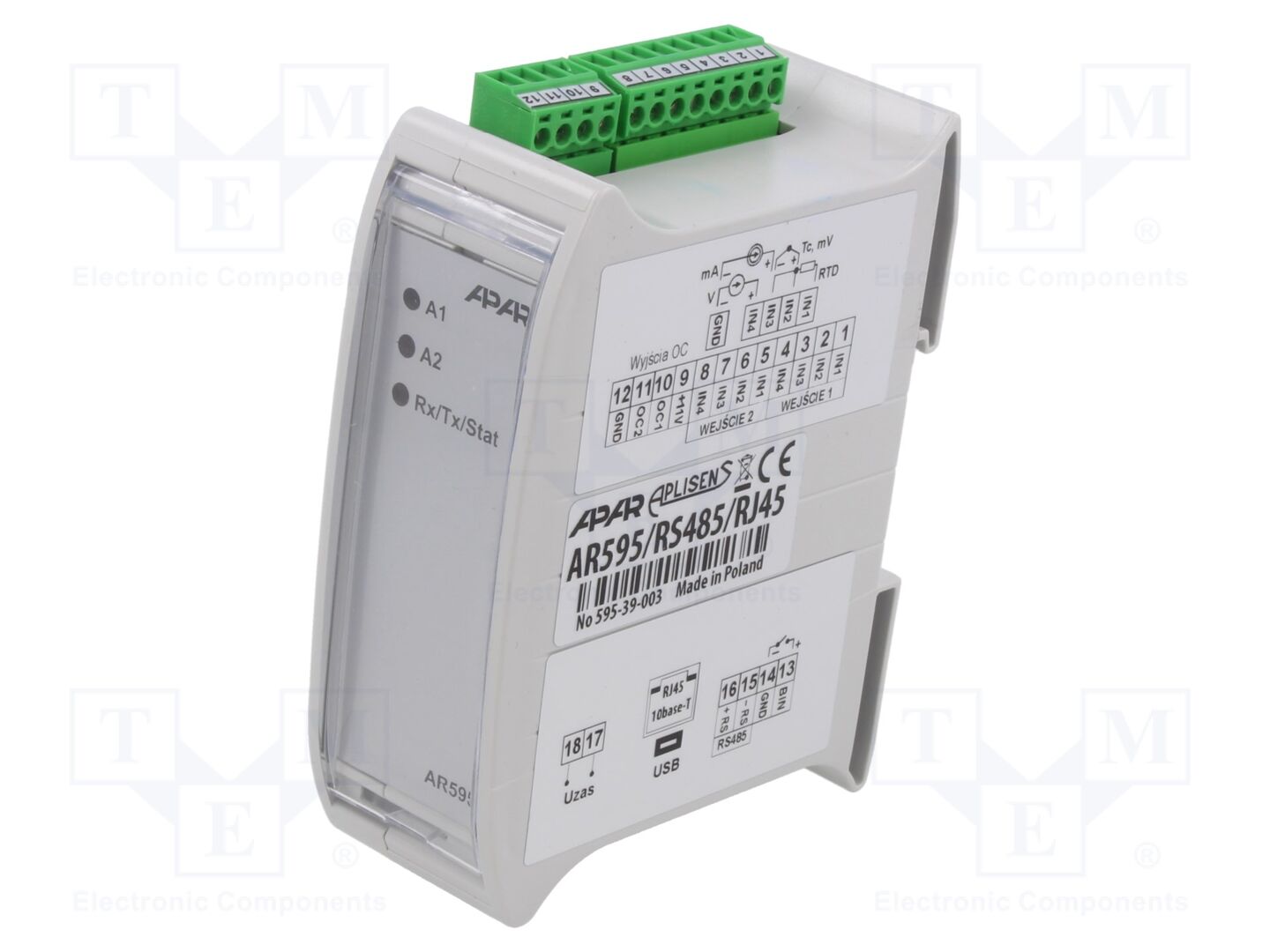 APAR AR595/RS485/RJ45 Signaalimuunnin AR595/RS485/RJ45