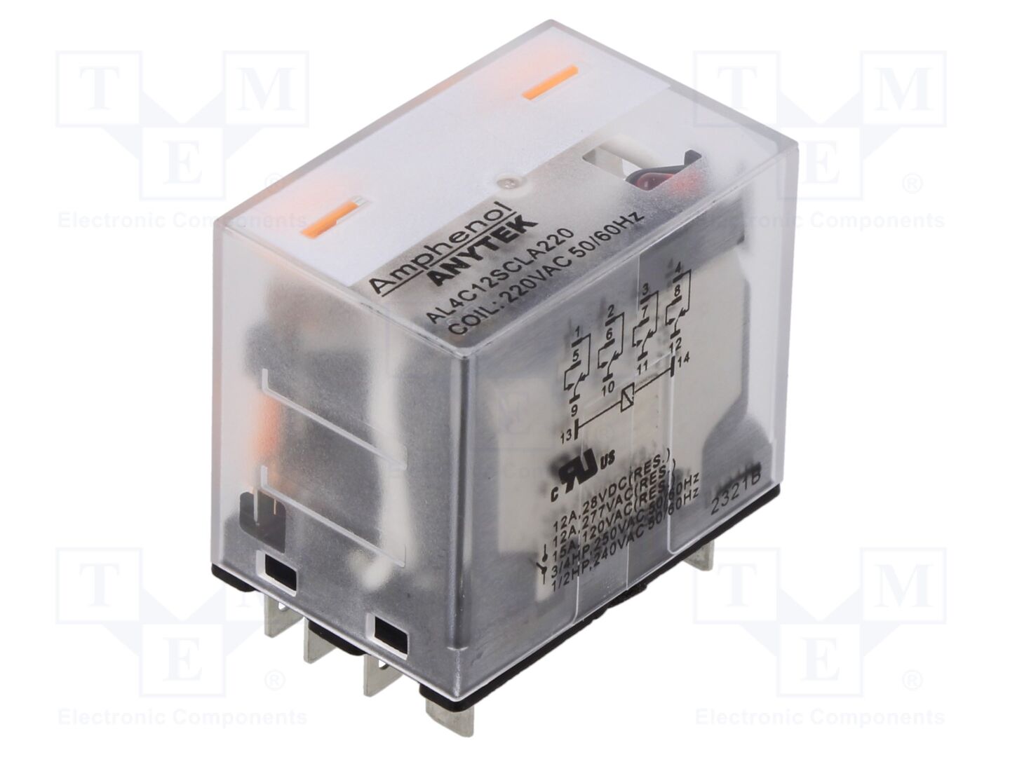 AMPHENOL ANYTEK AL4C12SCLA22000G Teollisuusrele 220VAC