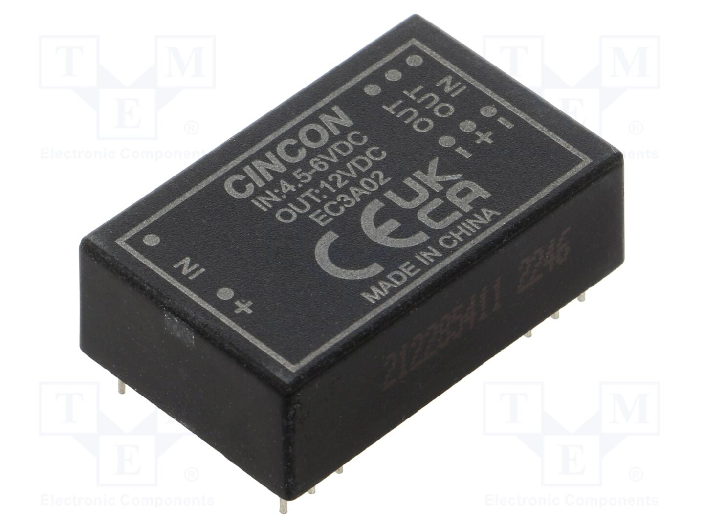 CINCON EC3A02 DC/DC-muunnin 3W, 12VDC