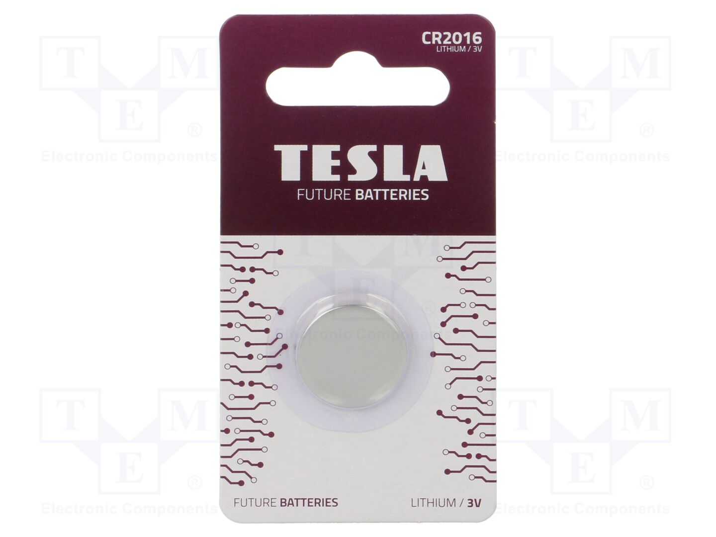 TESLA BATTERIES BAT-CR2016/TESLAB1 Litiumparisto 3V (50 kpl erä)