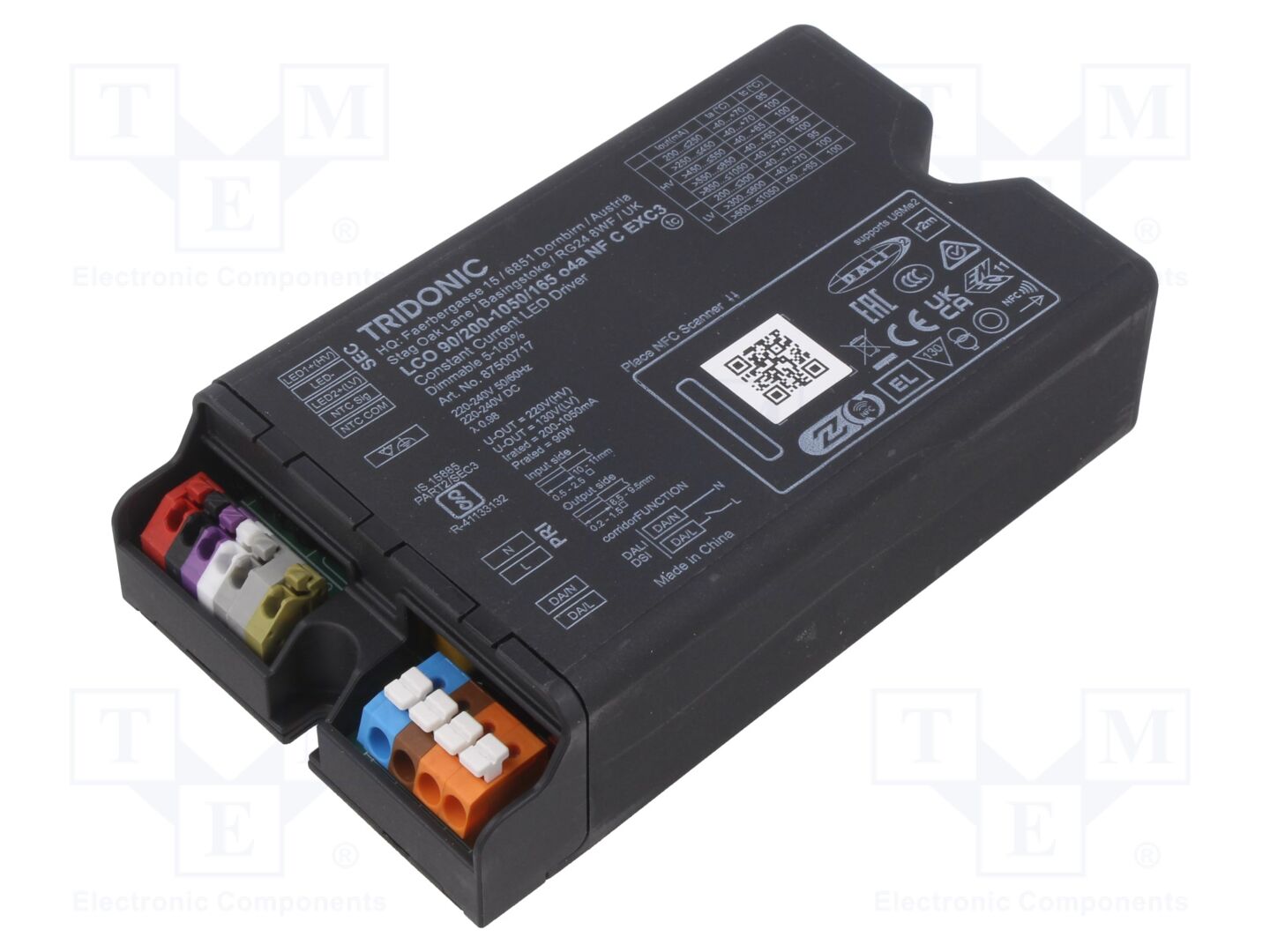 TRIDONIC LCO 90/200-1050/165 O4A NF C EXC3 LED-virtalähde DALI 2 90W
