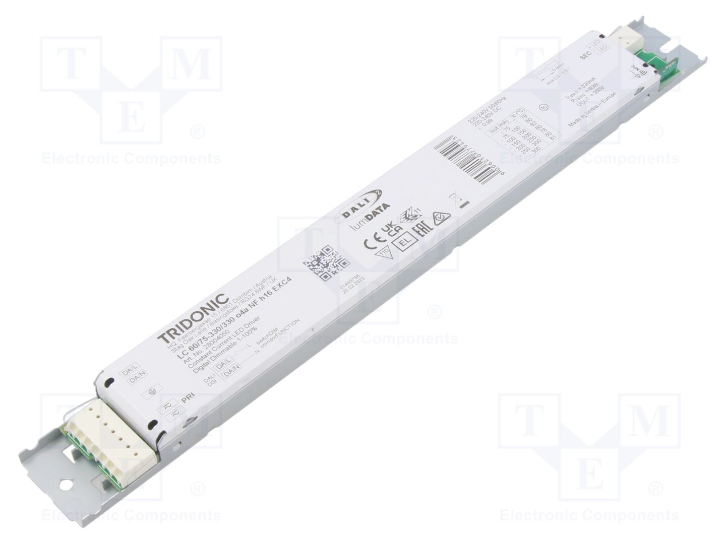 TRIDONIC LC 60/75-330/330 O4A NF H16 EXC4 LED-virtalähde DALI 2