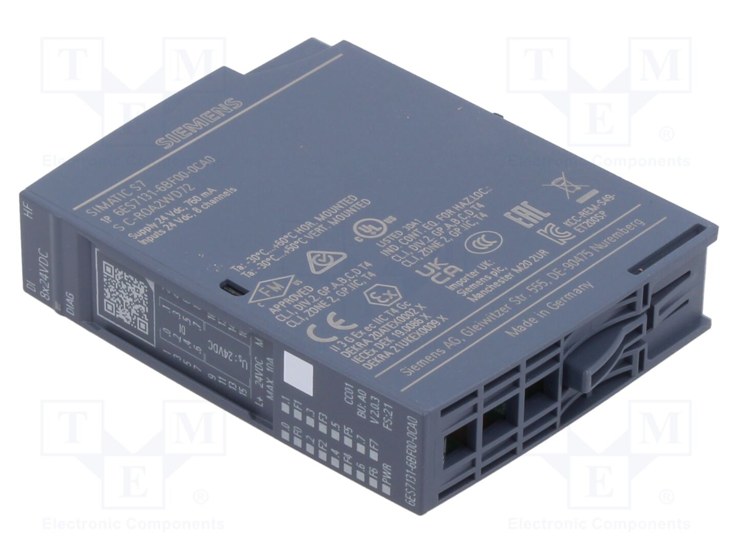 SIEMENS 6ES7131-6BF00-0CA0 PLC-ohjain 8 digitaalista tuloa
