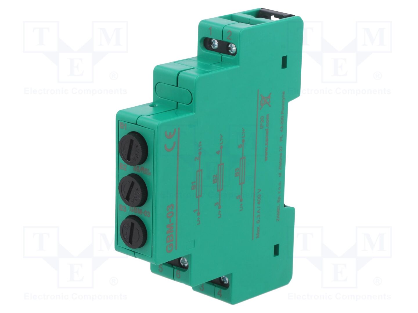 ZAMEL GBM-03 Sulake DIN-kiskoasennus IP20
