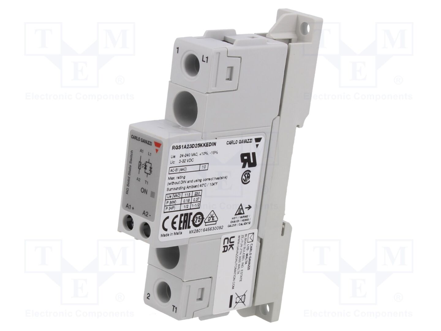 CARLO GAVAZZI RGS1A23D25KKEDIN Puolijohderele 25A