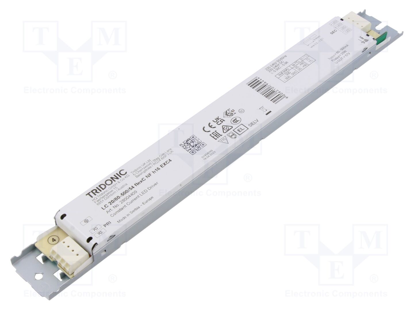 TRIDONIC LC 20/80-500/54 FLEXC NF H16 EXC4 LED-virtalähde 20W