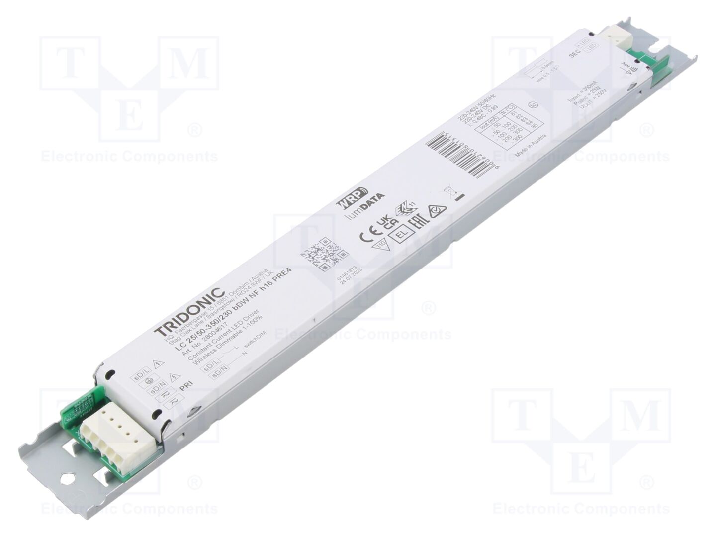 TRIDONIC LC 25/50-350/230 BDW NF H16 PRE4 LED-virtalähde 25W