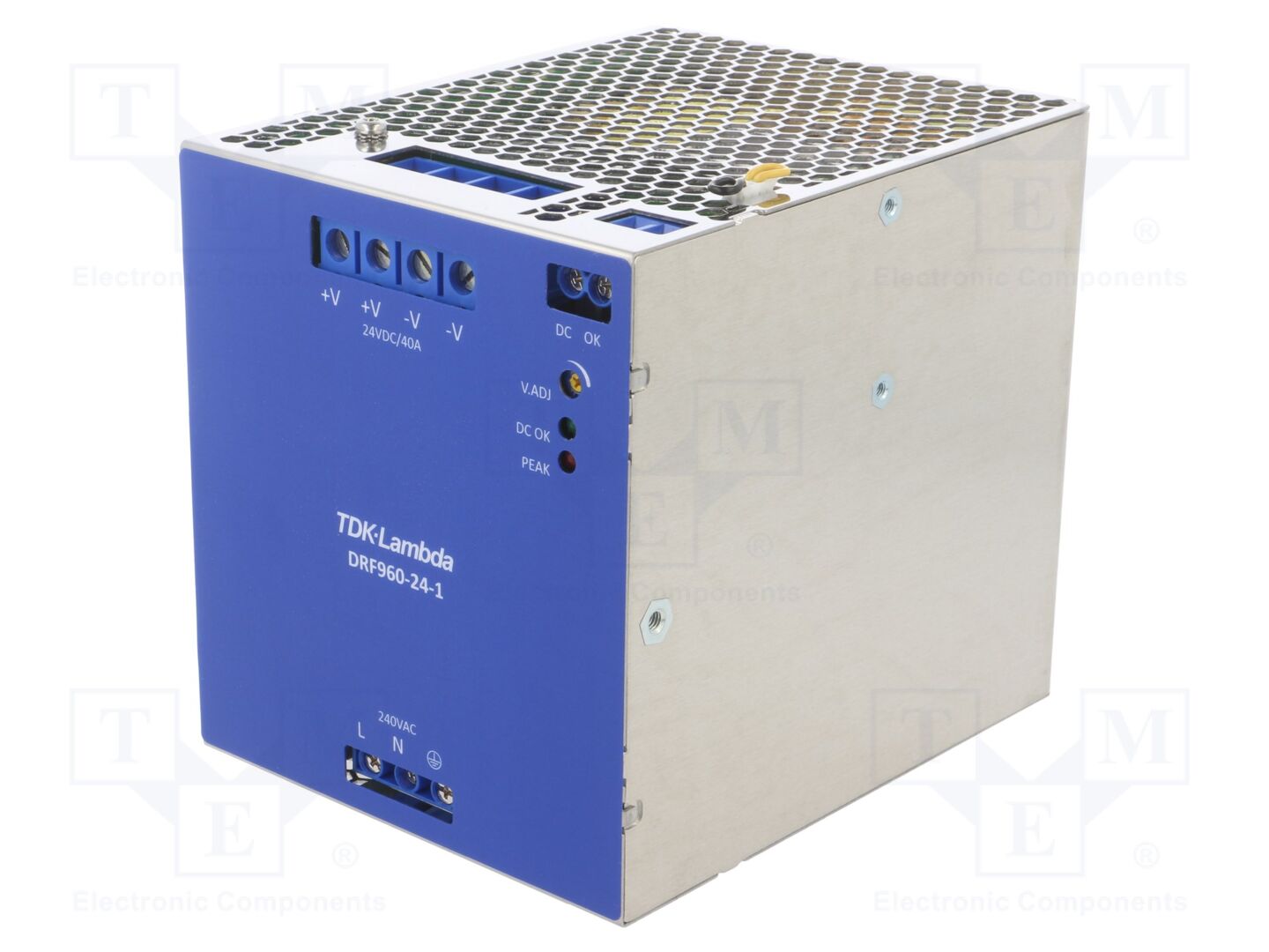 TDK-LAMBDA DRF960-24-1 DIN-kiskoon asennettava kytkentävirtalähde 960W 24VDC 40A