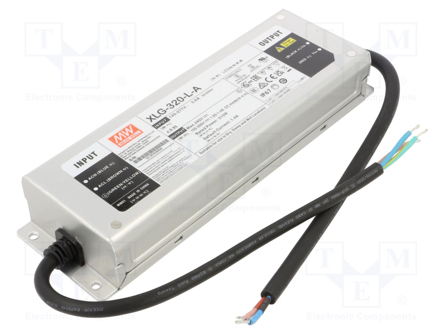 MEAN WELL XLG-320-L-A LED-virtalähde 320W 150-300VDC