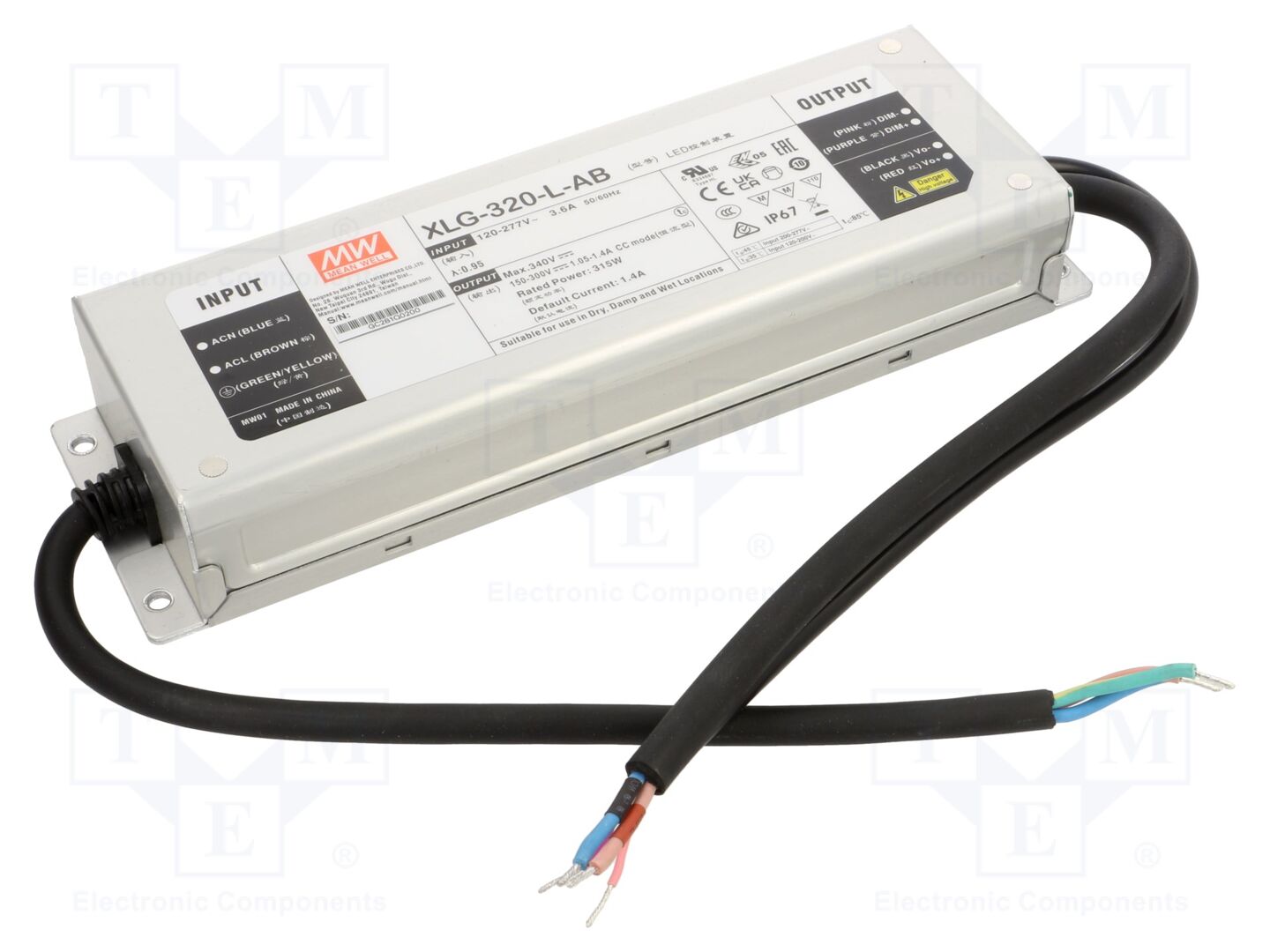 MEAN WELL XLG-320-L-AB LED-virtalähde 320W 150-300VDC