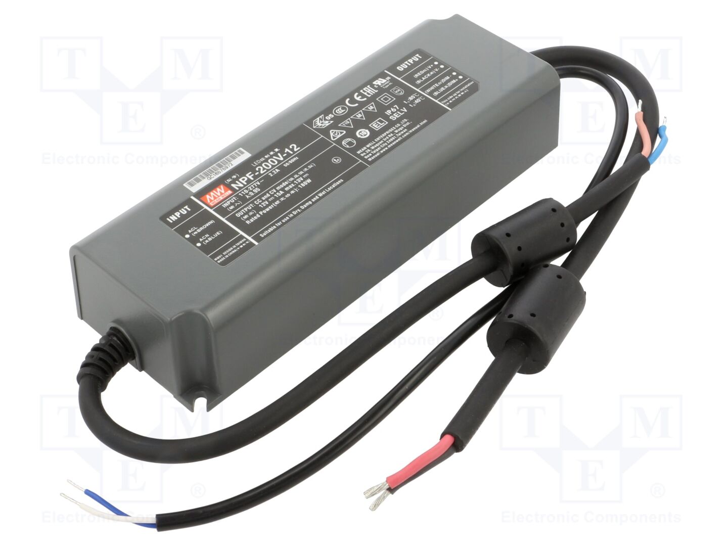 MEAN WELL NPF-200V-12 LED-verkkolaite 200W 12VDC 15A