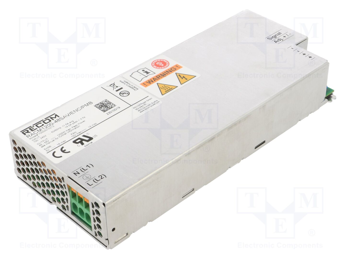 RECOM RACM1200-48SAV/ENC/PMB Sisäänrakennettu kytkentävirtalähde 1000W 48VDC 25A