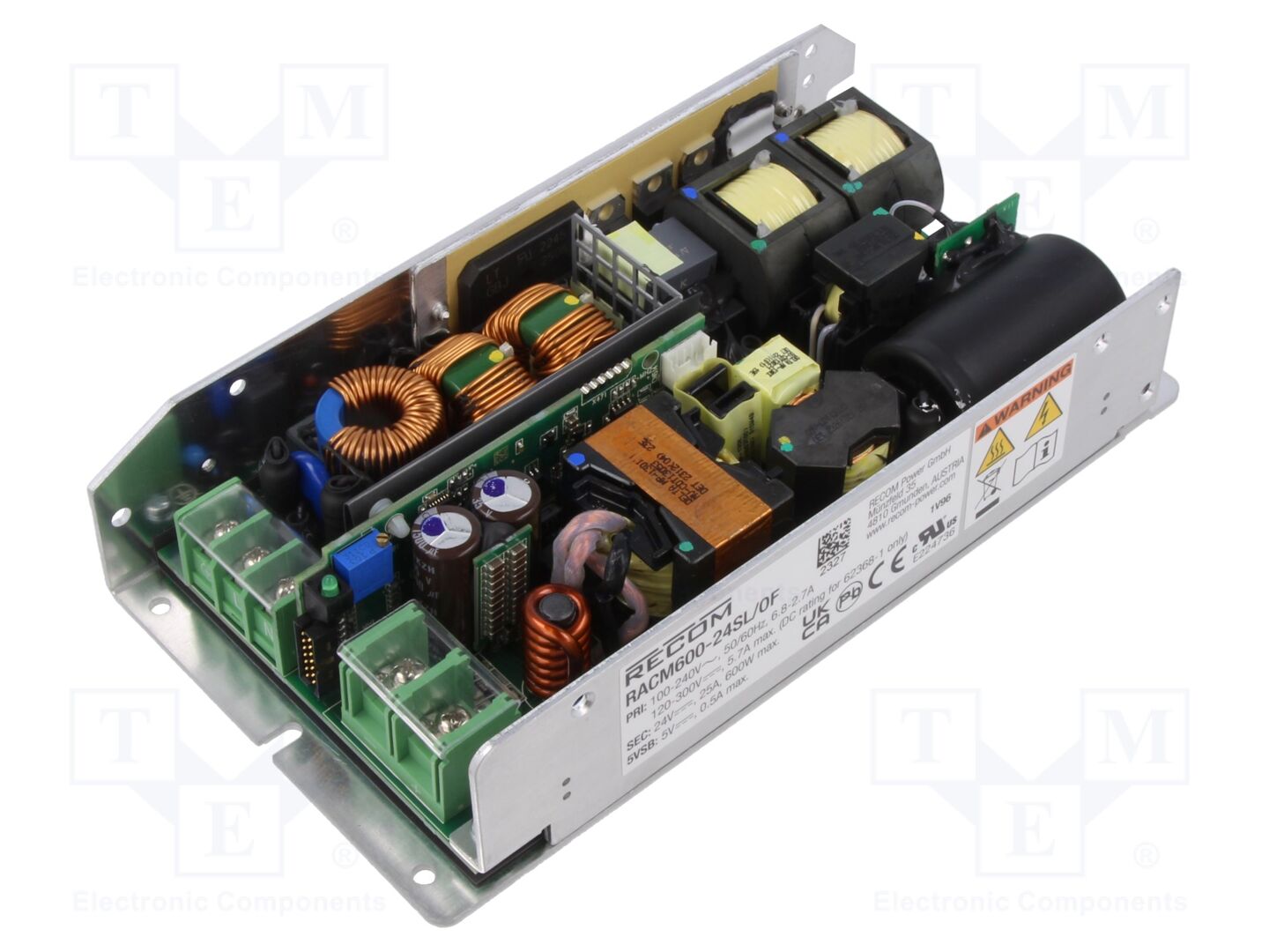 RECOM RACM600-24SL/OF Avoin verkkolaite 600W 24VDC 25A