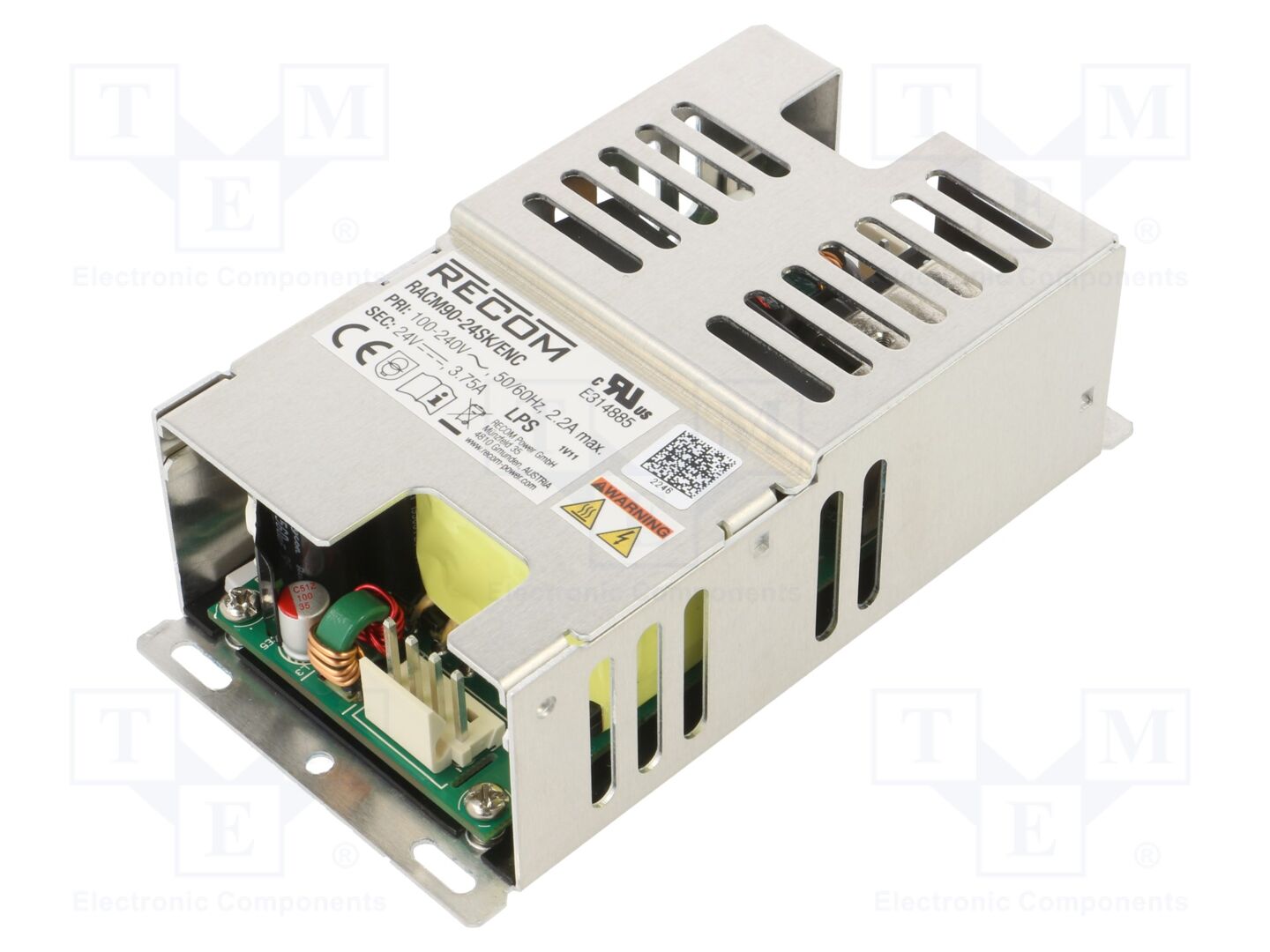 RECOM RACM90-24SK/ENC Sisäänrakennettu kytkentäsähkölaite 90W 24VDC