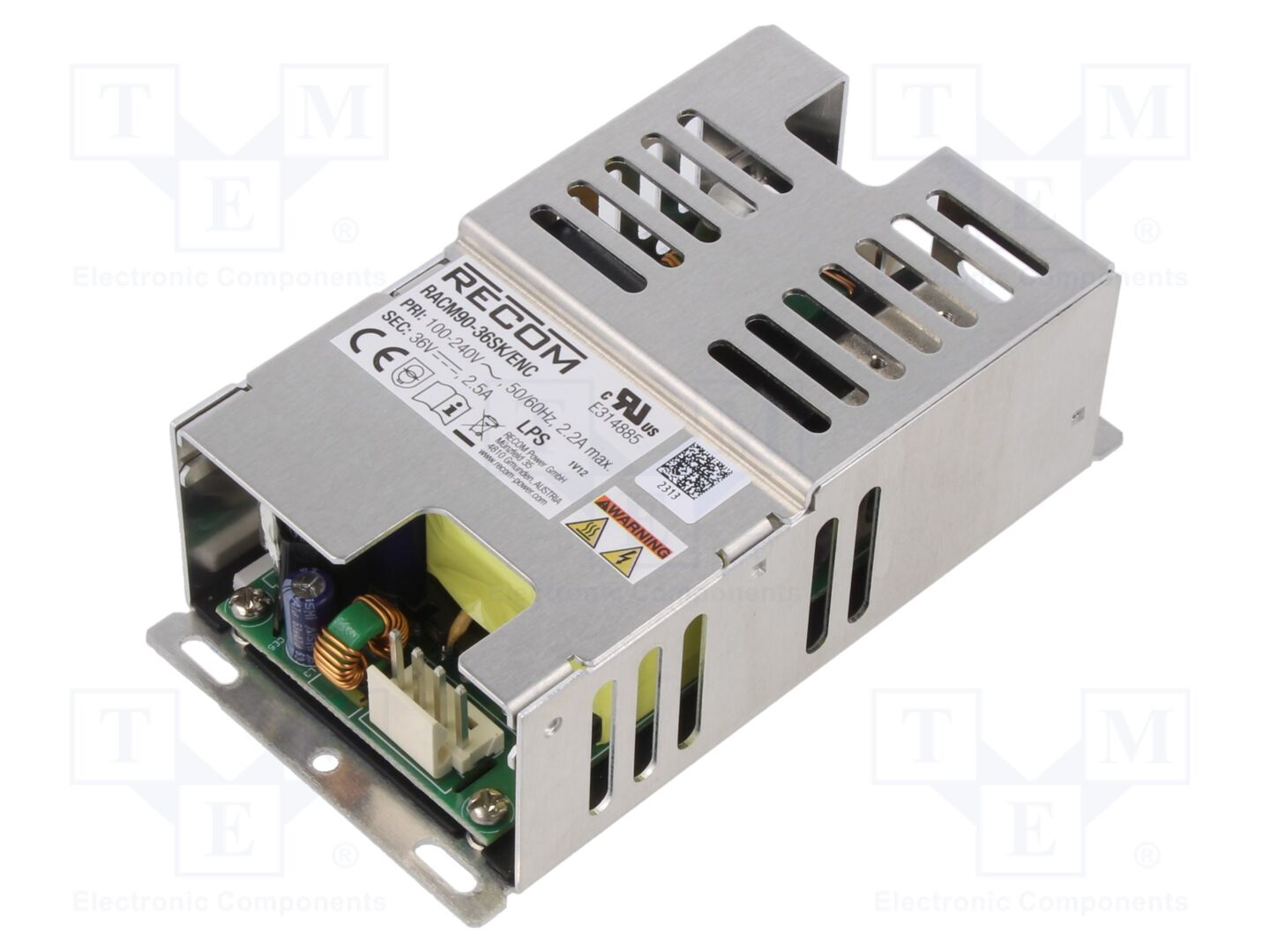 RECOM RACM90-36SK/ENC Sisäänrakennettu kytkentävirtalähde 90W 36VDC