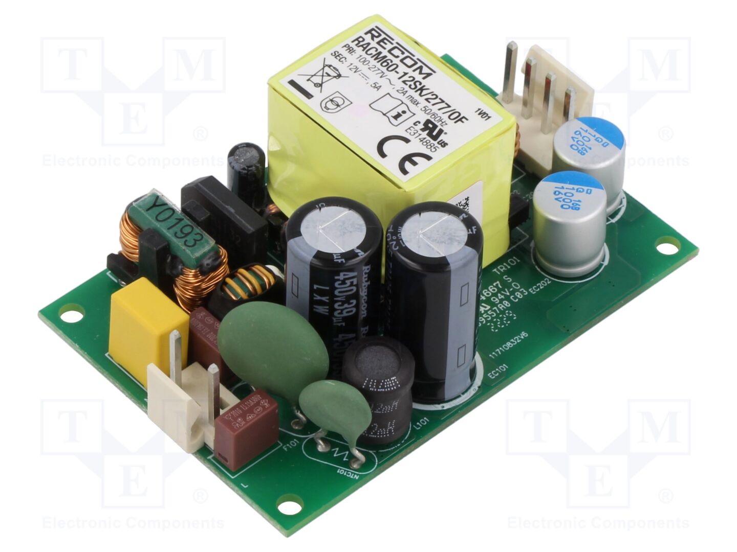 RECOM RACM60-12SK277OF-T Avoin kytkinlähde 60W 12VDC 5A