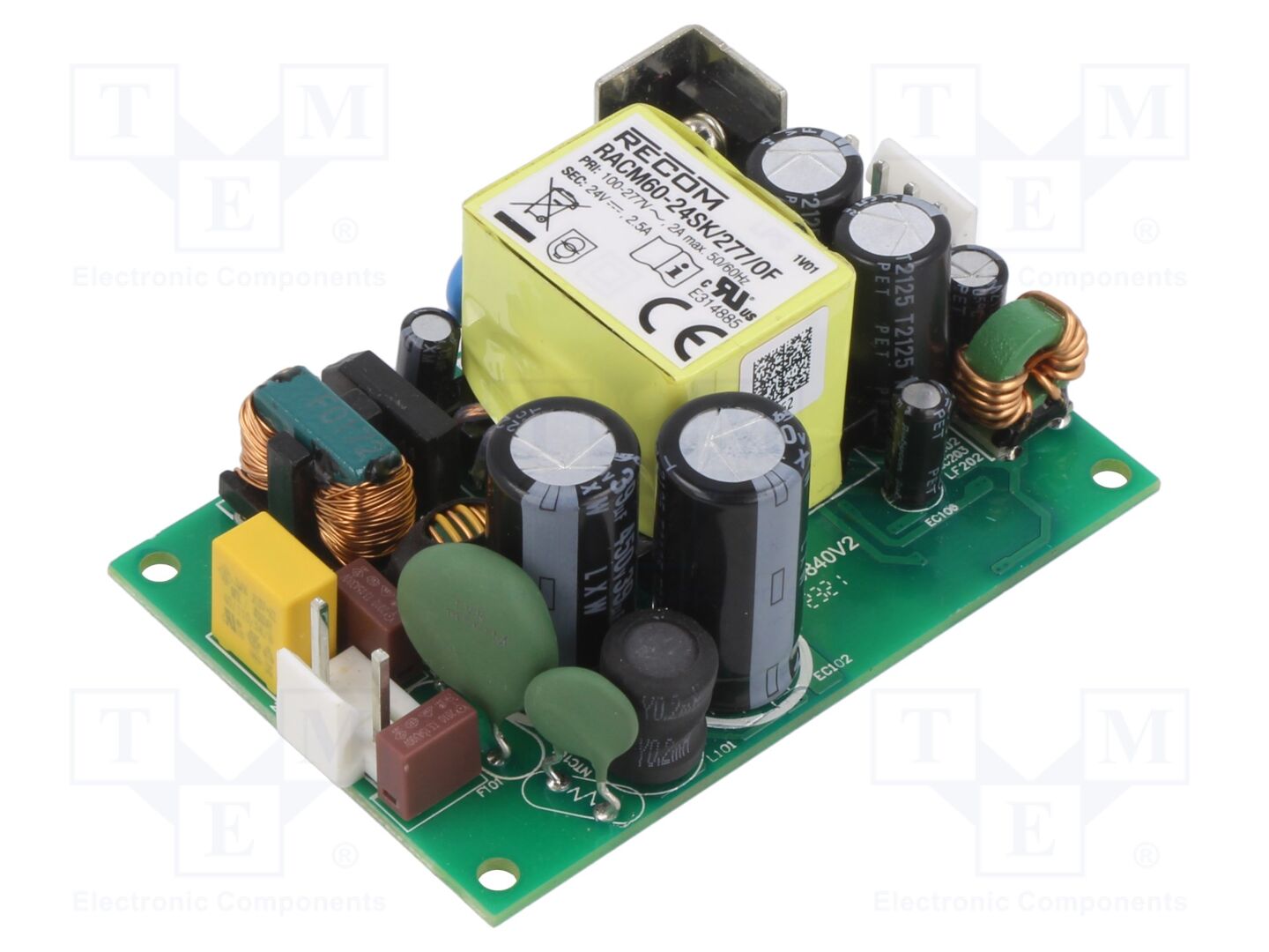 RECOM RACM60-24SK277OF-T Kytkinmuuntaja 60W 24VDC avoimen kehyksen rakenne