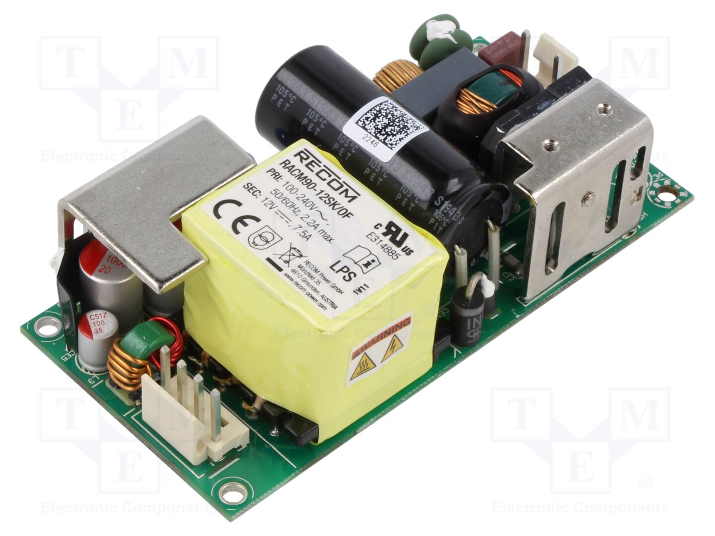 RECOM RACM90-12SK/OF Avoin kytkinlähde 90W 12VDC 7500mA
