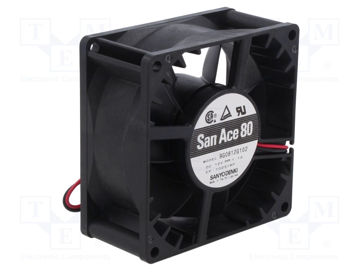 SANYO DENKI 9G0812G102 Aksiaalituuletin 12VDC