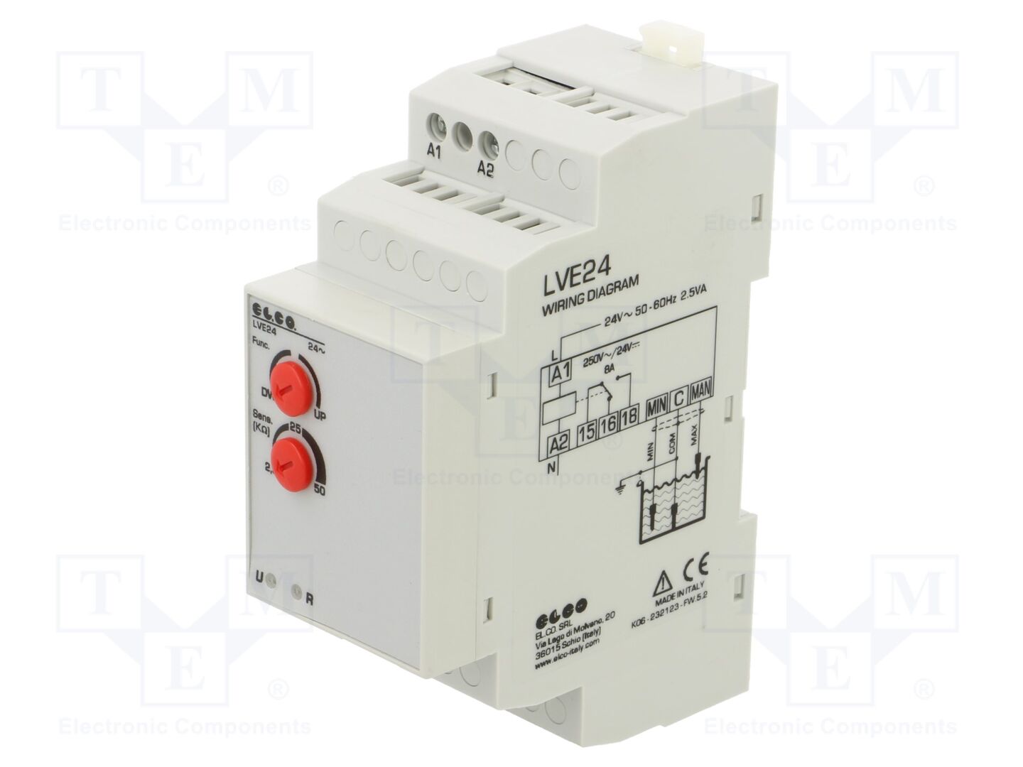 ELCO SRL LVE24 Tasomittausrele 24VAC
