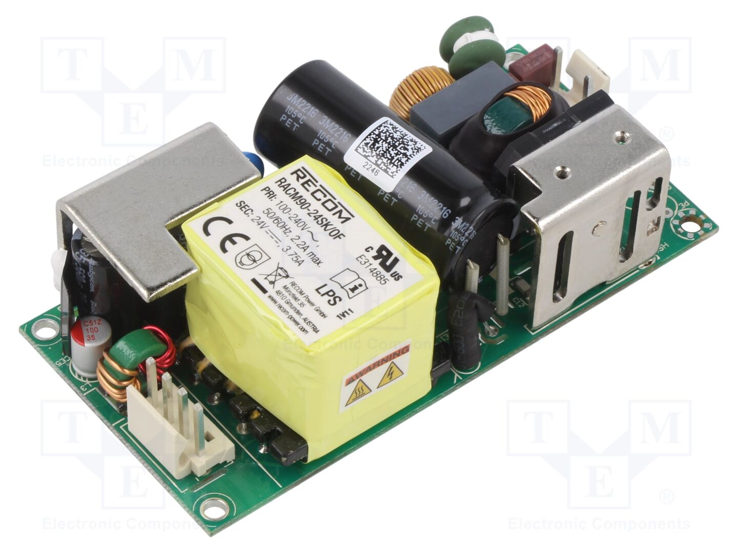 RECOM RACM90-24SK/OF Kytkinmuuntaja 90W 24VDC 3750mA Open Frame
